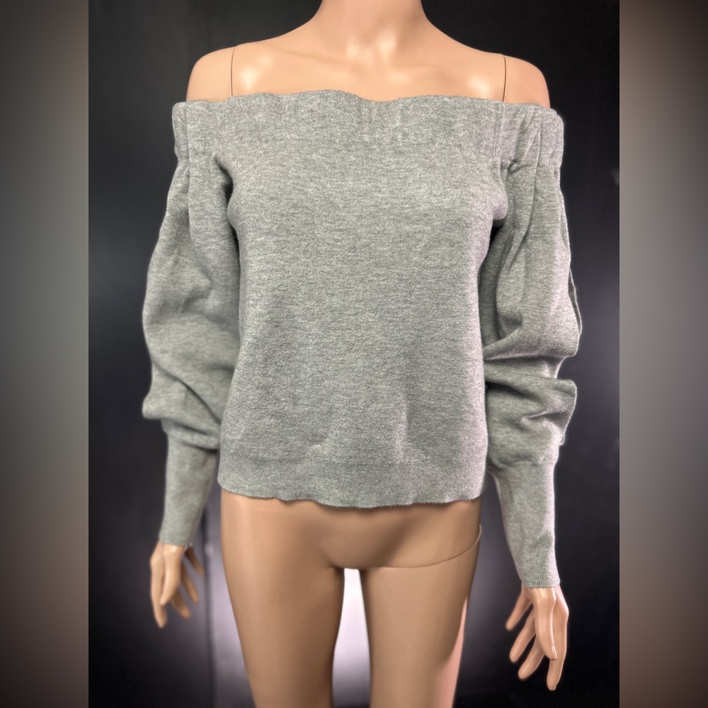 Good American Gray Off-Shoulder Sweater sz 3
